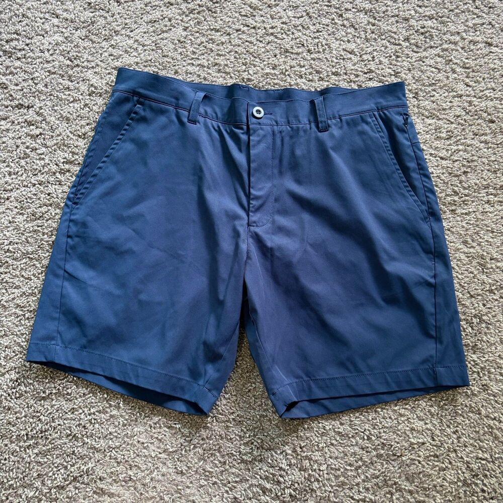 Maelreg Proflex Shorts Stretch Chino Golf Blue Mens Size 36 7”